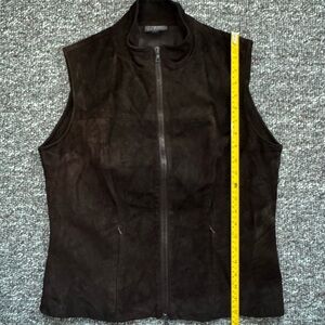 Vintage Chocolate Brown Genuine Suede Leather and wool Vest Dark Academia preppy